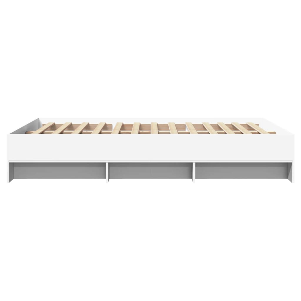 Bed Frame without Mattress White 140x190 cm Engineered Wood