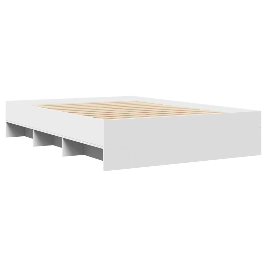 Modern Woden Double Size 135cm Bed Frame Base With Under Storage Space Wood