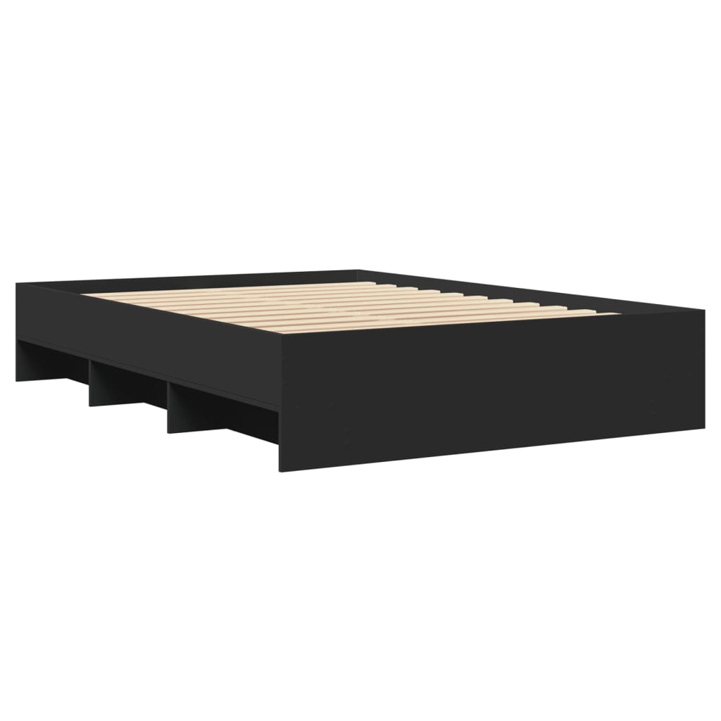 Modern Woden Double Size 135cm Bed Frame Base With Under Storage Space Wood