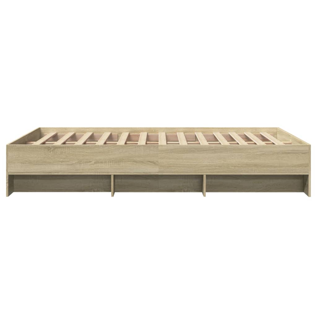 Modern Woden Double Size 135cm Bed Frame Base With Under Storage Space Wood