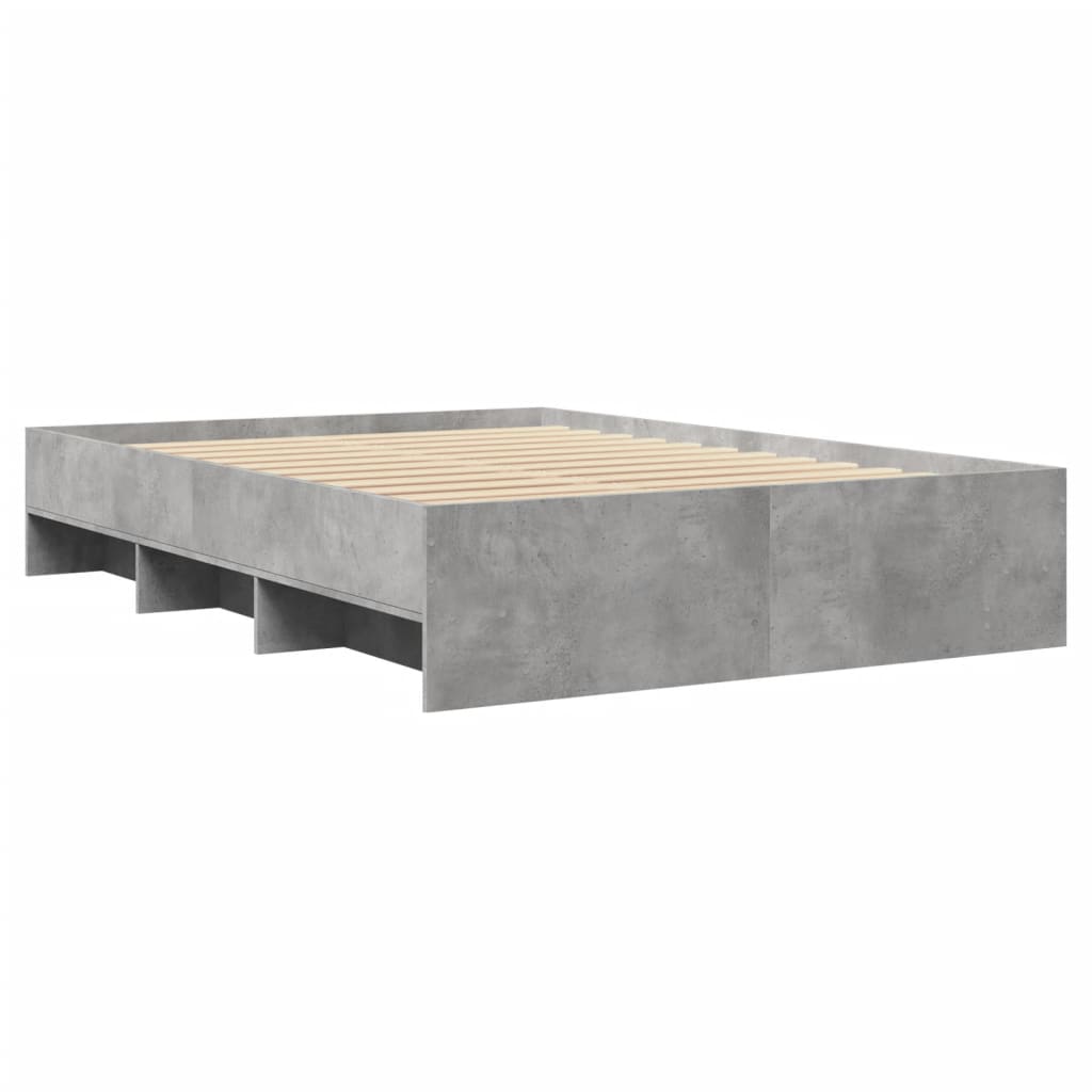 Modern Woden Double Size 135cm Bed Frame Base With Under Storage Space Wood