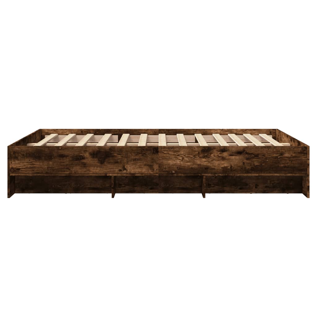 Modern Woden Double Size 135cm Bed Frame Base With Under Storage Space Wood