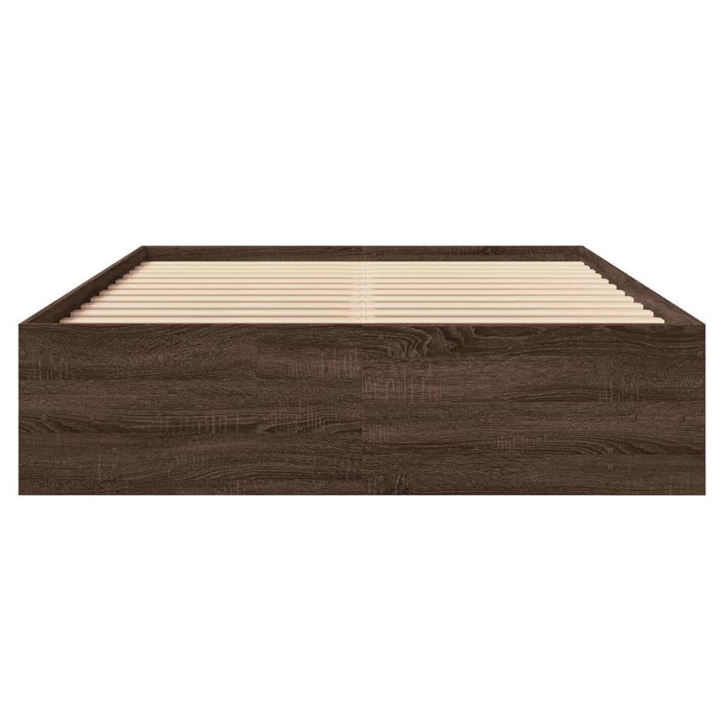 Modern Woden Double Size 135cm Bed Frame Base With Under Storage Space Wood