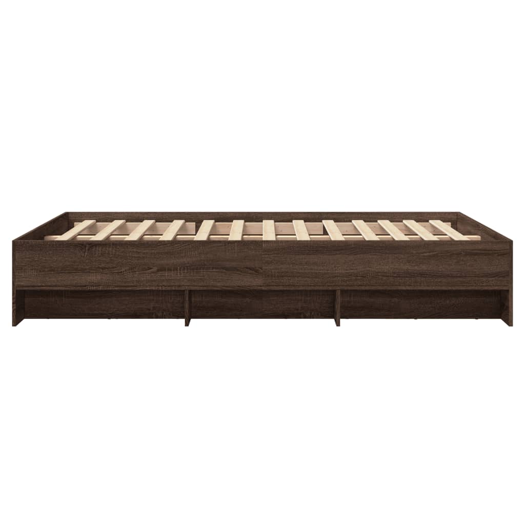 Modern Woden Double Size 135cm Bed Frame Base With Under Storage Space Wood