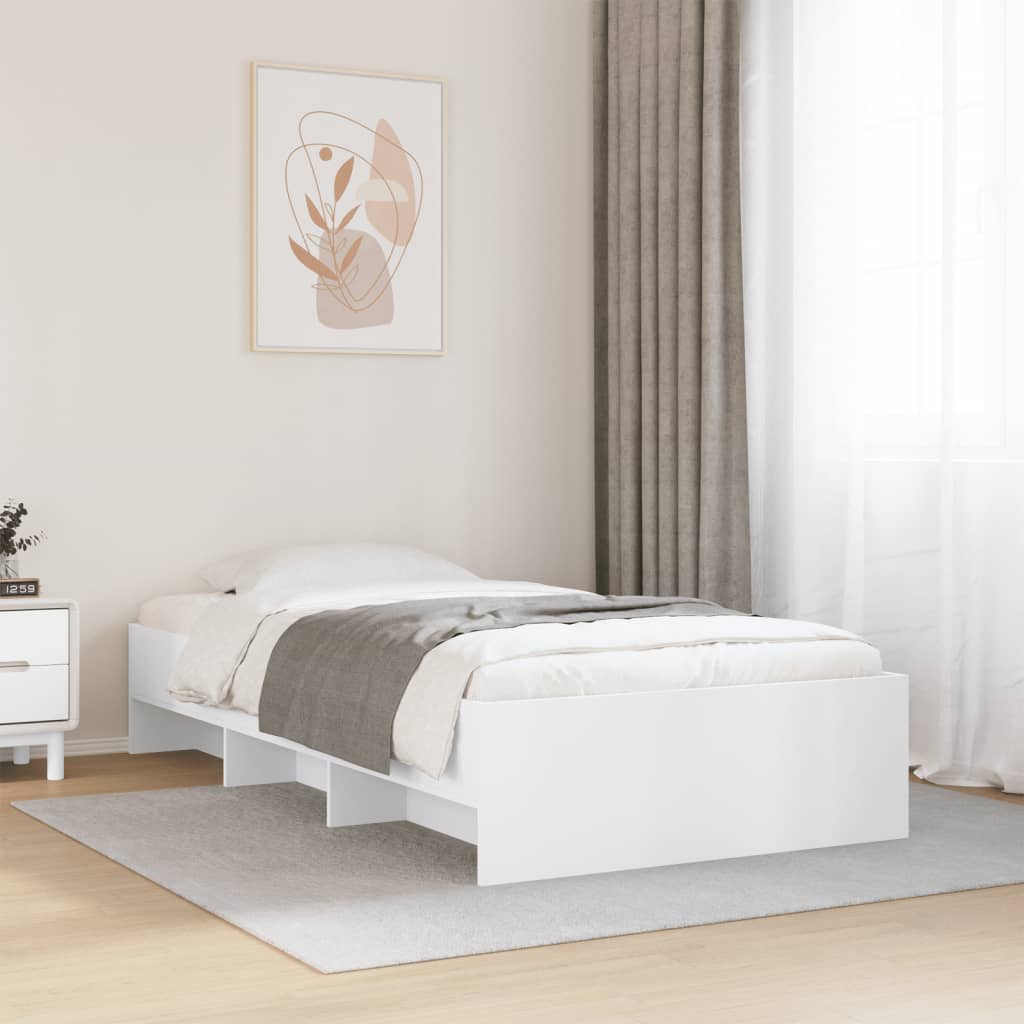Modern Wooden Single Size 90cm Bed Frame Base With Under Storage Space
