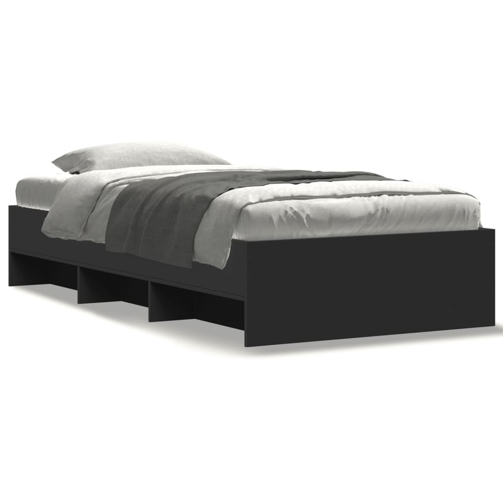 Modern Wooden Single Size 90cm Bed Frame Base With Under Storage Space