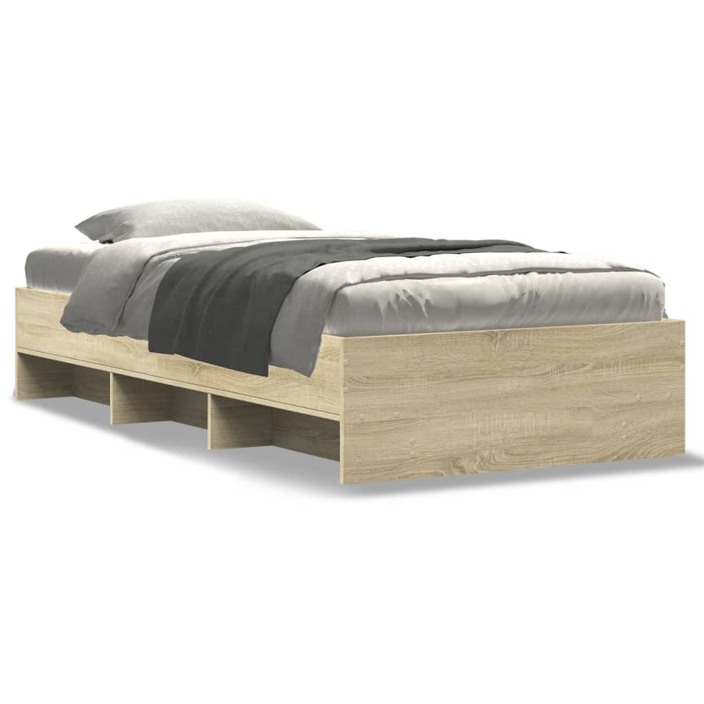 Modern Wooden Single Size 90cm Bed Frame Base With Under Storage Space