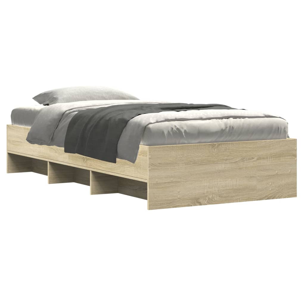 Modern Wooden Single Size 90cm Bed Frame Base With Under Storage Space