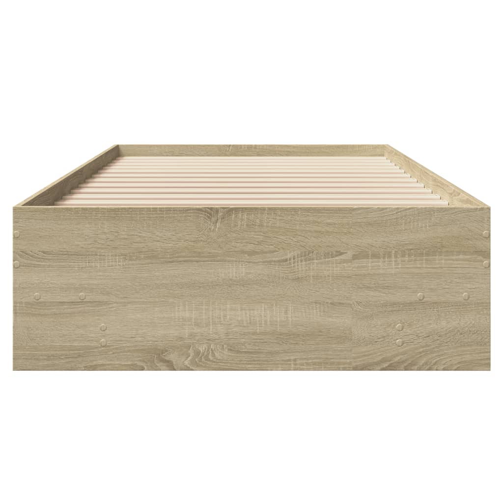 Modern Wooden Single Size 90cm Bed Frame Base With Under Storage Space