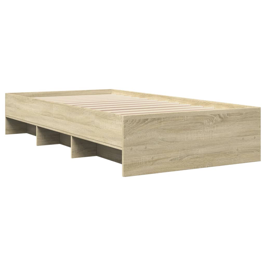 Modern Wooden Single Size 90cm Bed Frame Base With Under Storage Space