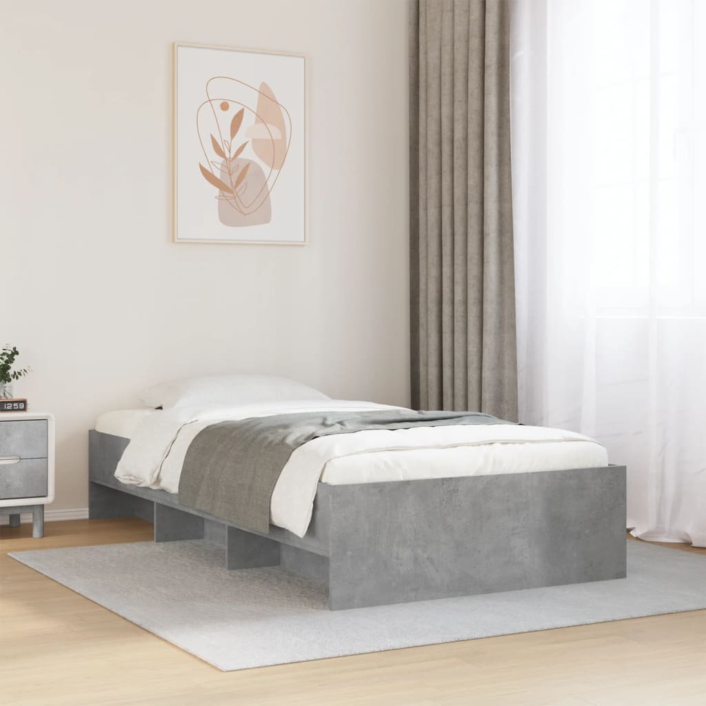 Modern Wooden Single Size 90cm Bed Frame Base With Under Storage Space
