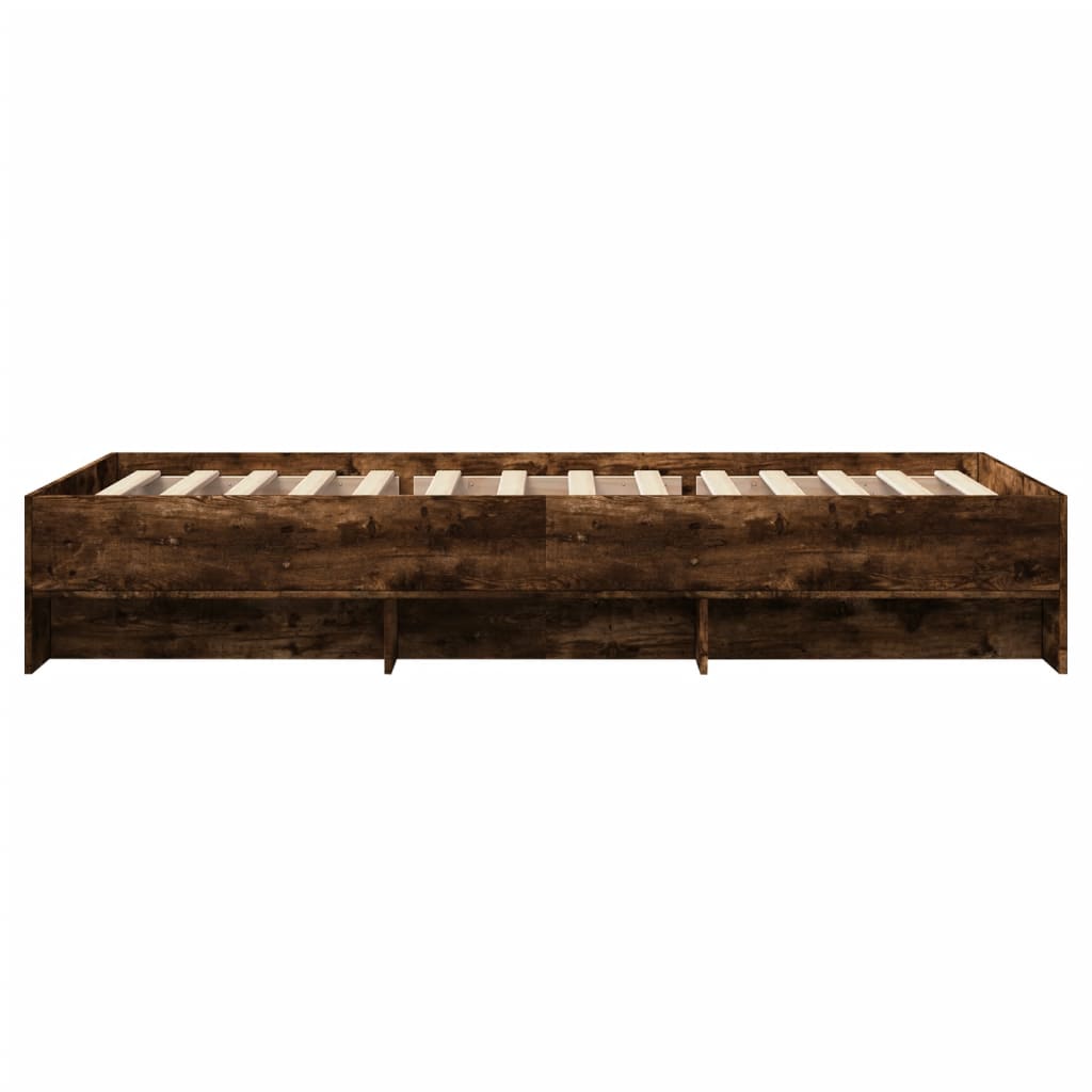 Modern Wooden Single Size 90cm Bed Frame Base With Under Storage Space