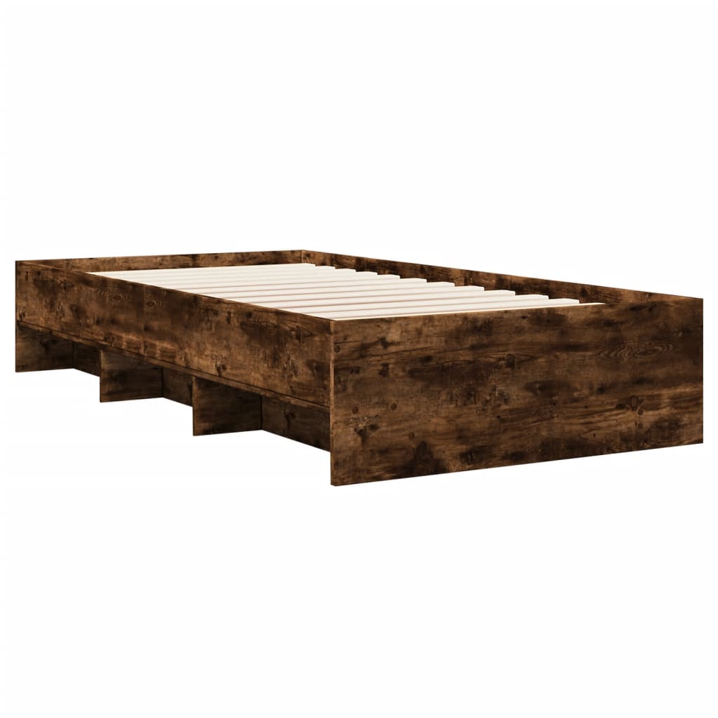 Modern Wooden Single Size 90cm Bed Frame Base With Under Storage Space