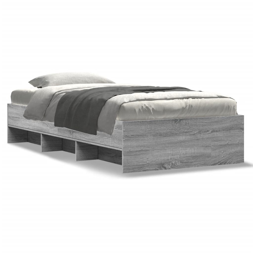 Modern Wooden Single Size 90cm Bed Frame Base With Under Storage Space