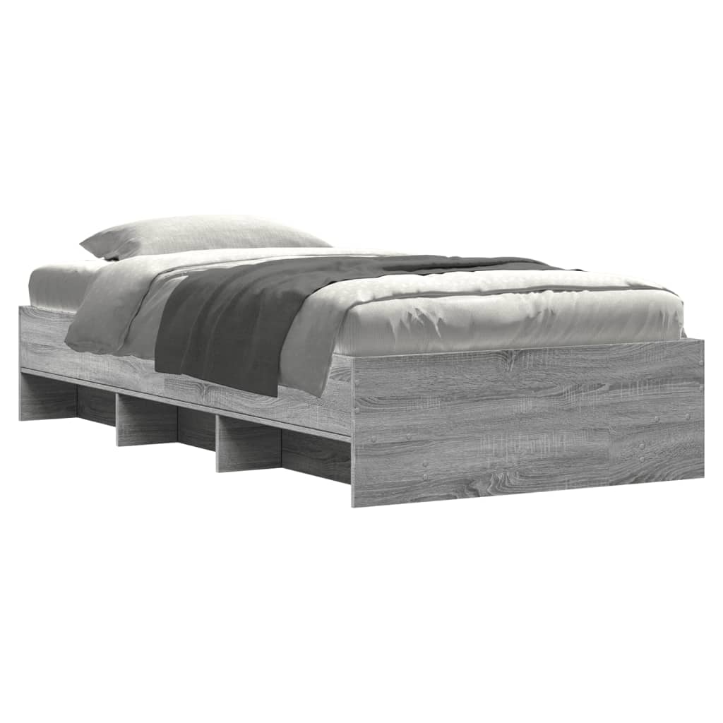 Modern Wooden Single Size 90cm Bed Frame Base With Under Storage Space
