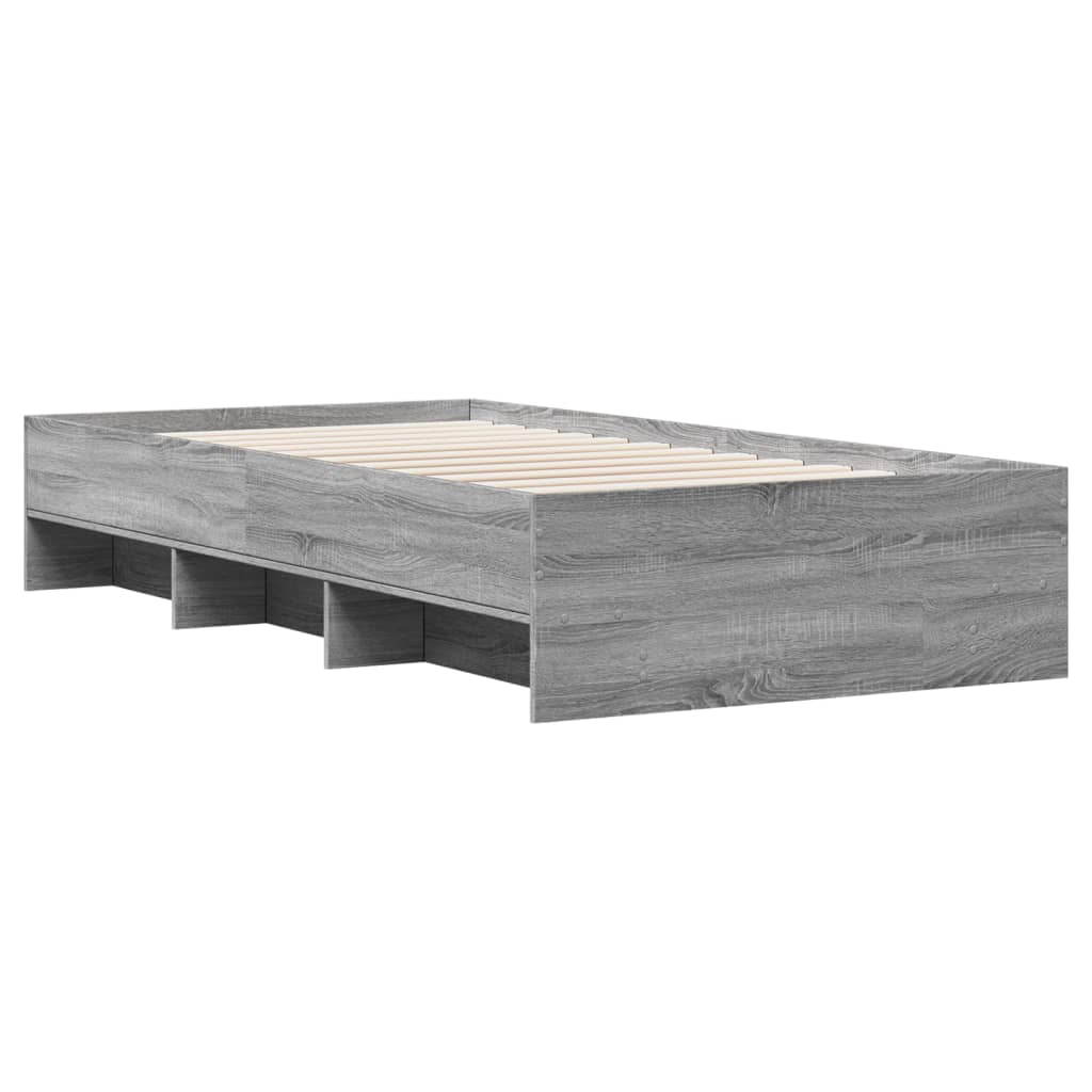 Modern Wooden Single Size 90cm Bed Frame Base With Under Storage Space