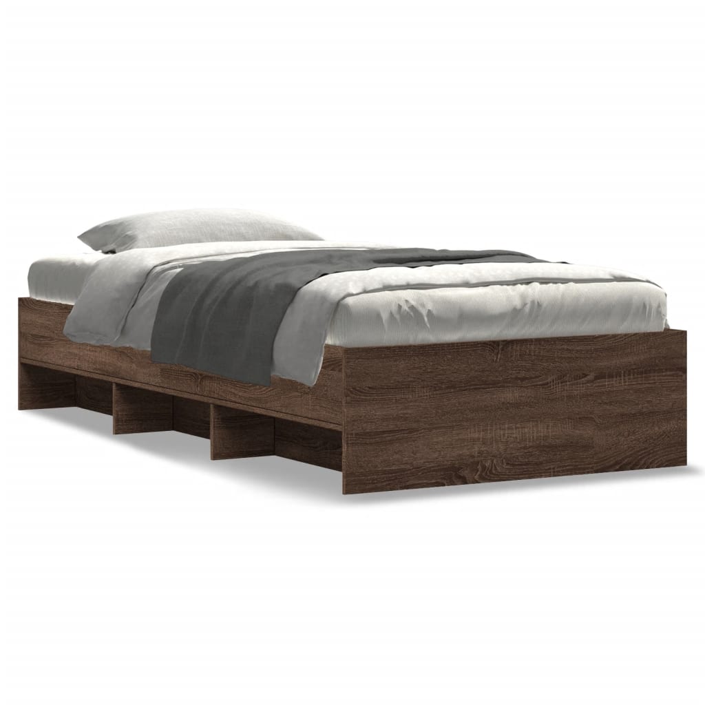 Modern Wooden Single Size 90cm Bed Frame Base With Under Storage Space