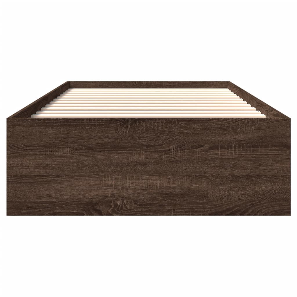Modern Wooden Single Size 90cm Bed Frame Base With Under Storage Space