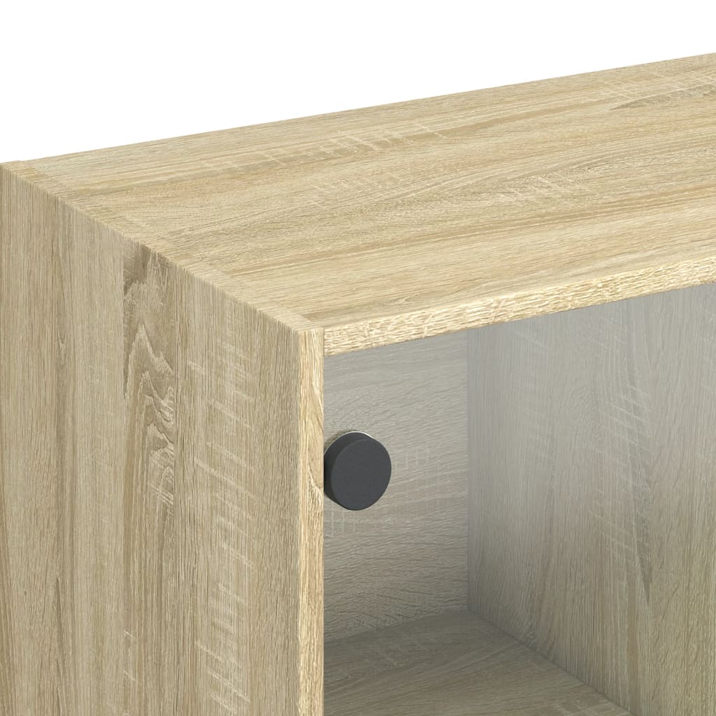 Highboard with Doors Sonoma Oak 68x37x109 cm Engineered Wood
