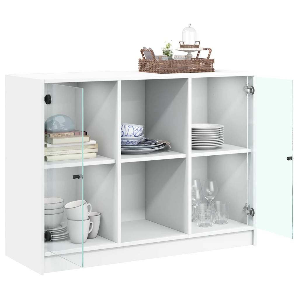 Sideboard White 102x37x75.5 cm Engineered Wood