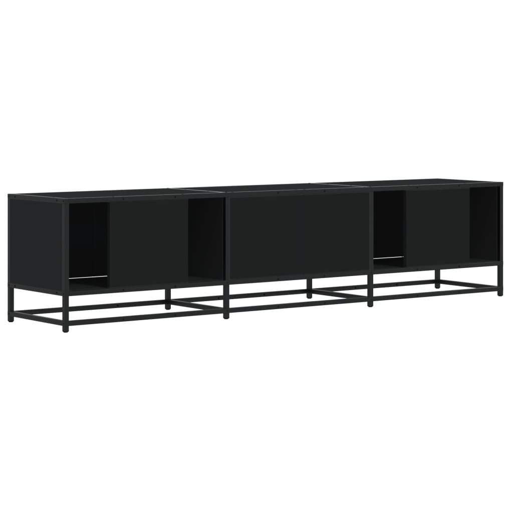 Industrial Wooden 70 Inch TV Tele Stand Unit Cabinet With 4 Doors & Open Storage