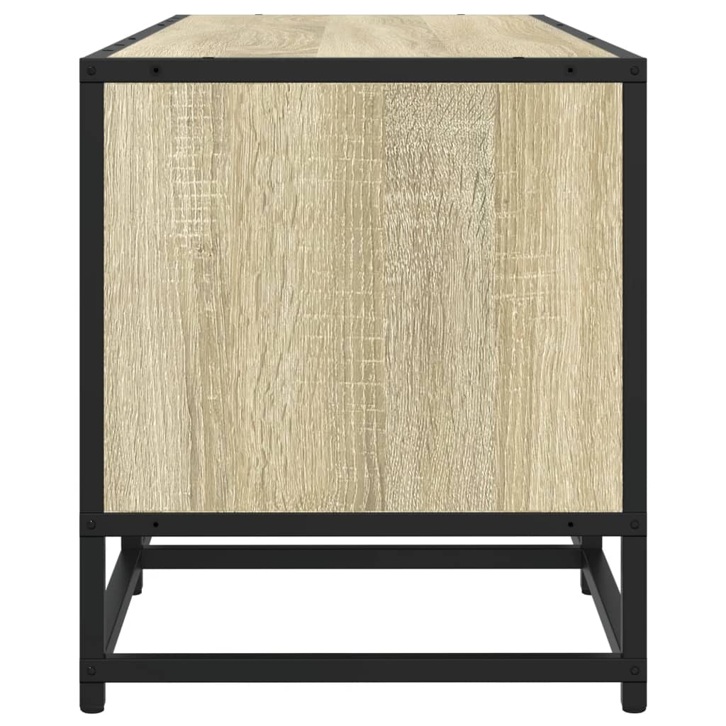 Industrial Wooden 70 Inch TV Tele Stand Unit Cabinet With 4 Doors & Open Storage