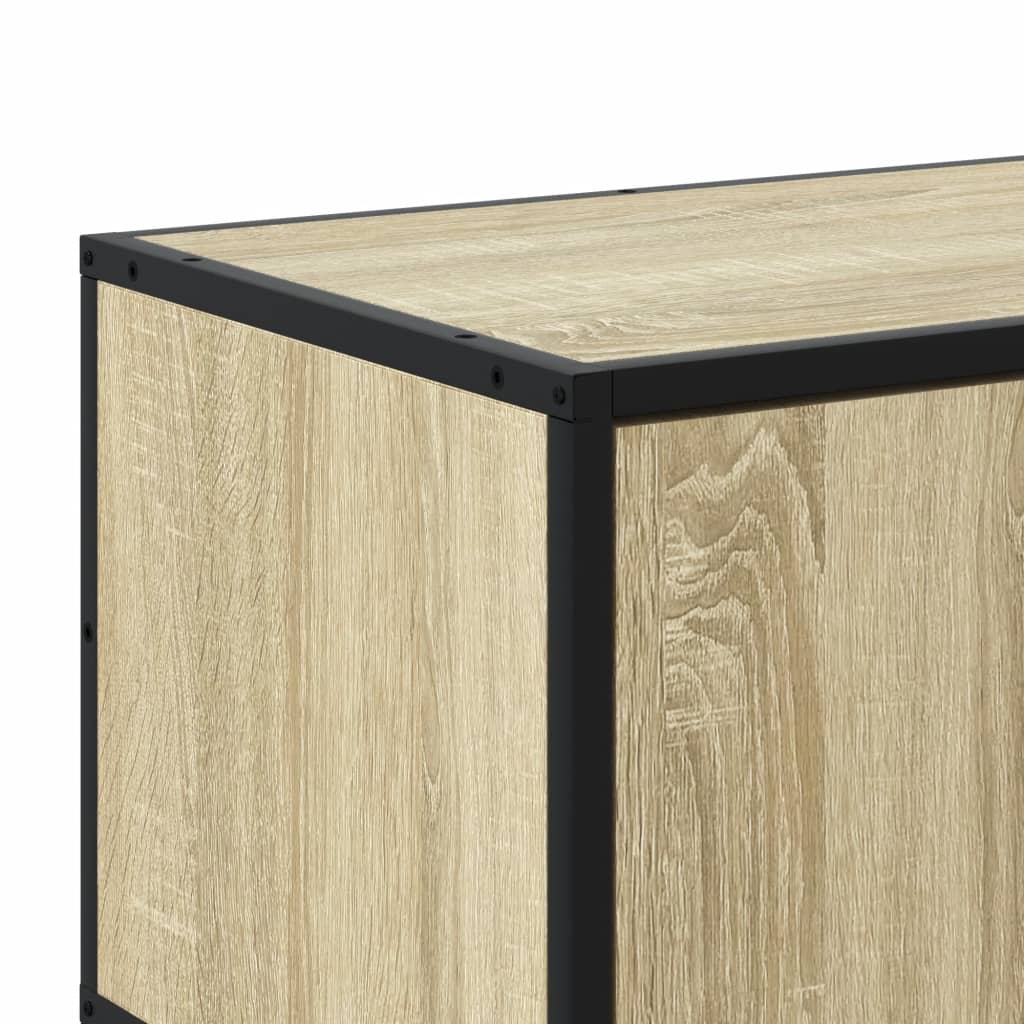 Industrial Wooden 70 Inch TV Tele Stand Unit Cabinet With 4 Doors & Open Storage