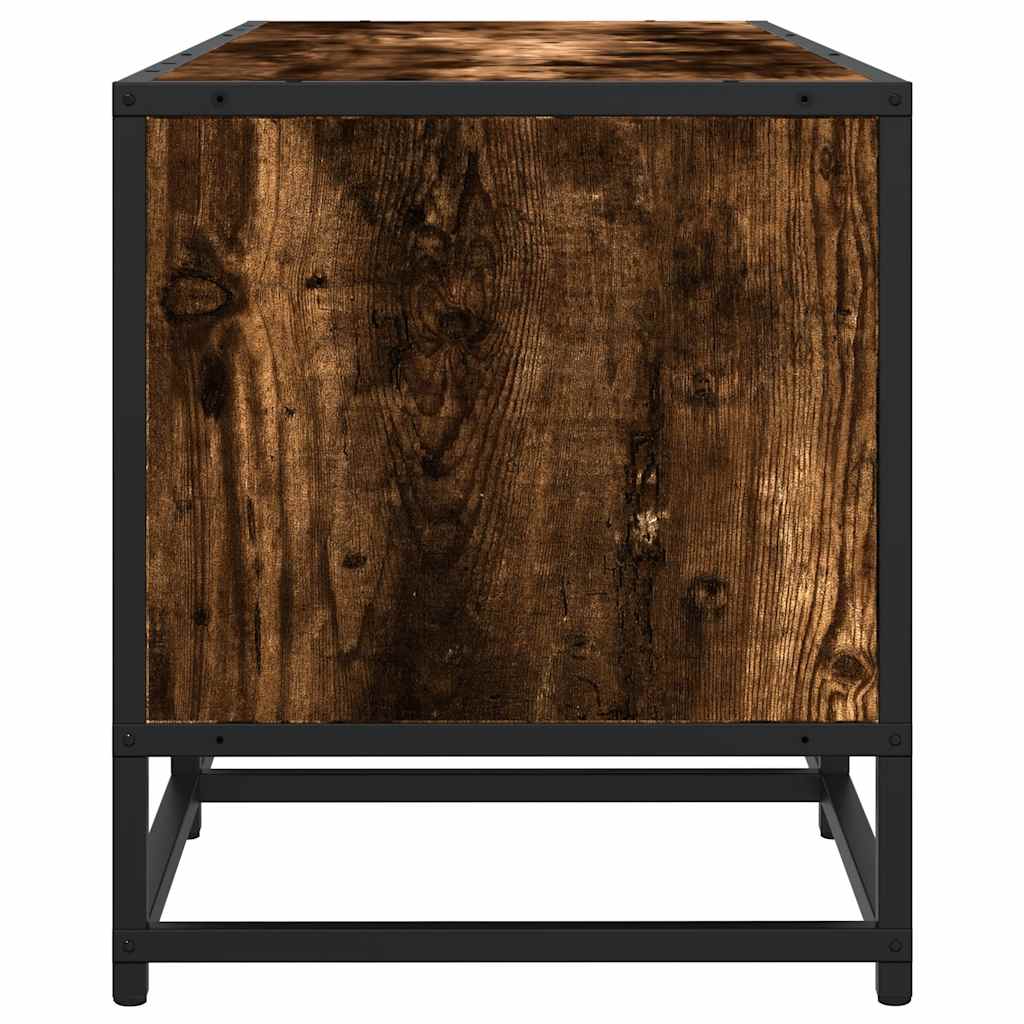 TV Cabinet Smoked Oak 210x35x41 cm Engineered Wood