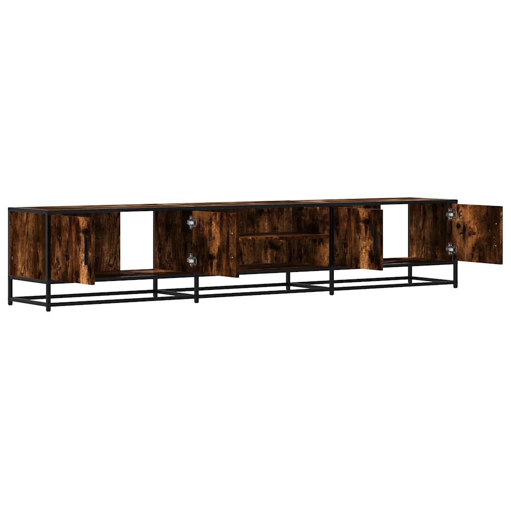 TV Cabinet Smoked Oak 210x35x41 cm Engineered Wood