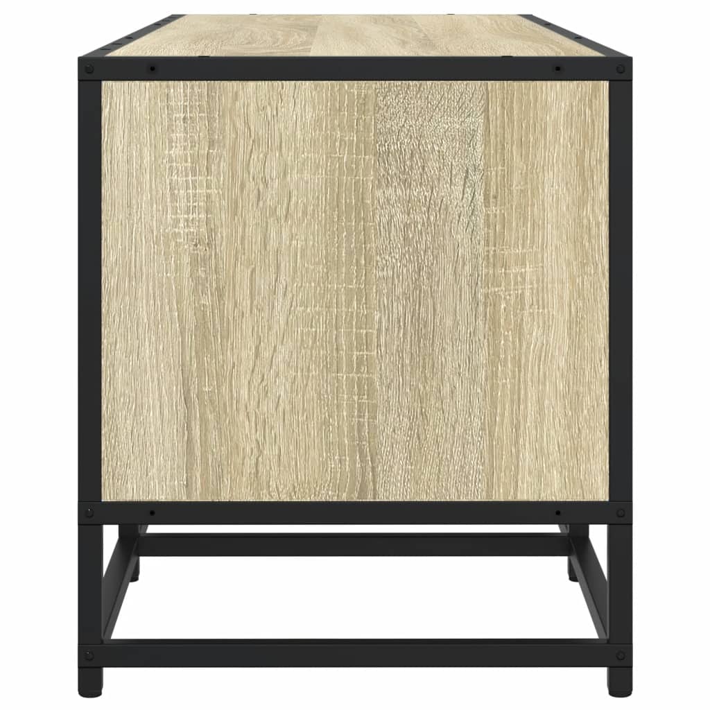 Industrial Wooden 70 Inch TV Tele Stand Unit Cabinet With 6 Doors Storage Compartments
