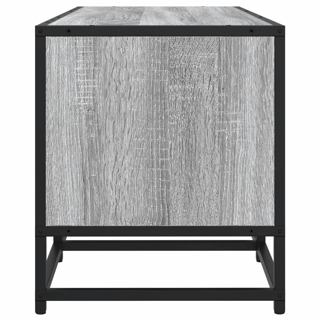 Industrial Wooden 70 Inch TV Tele Stand Unit Cabinet With 6 Doors Storage Compartments