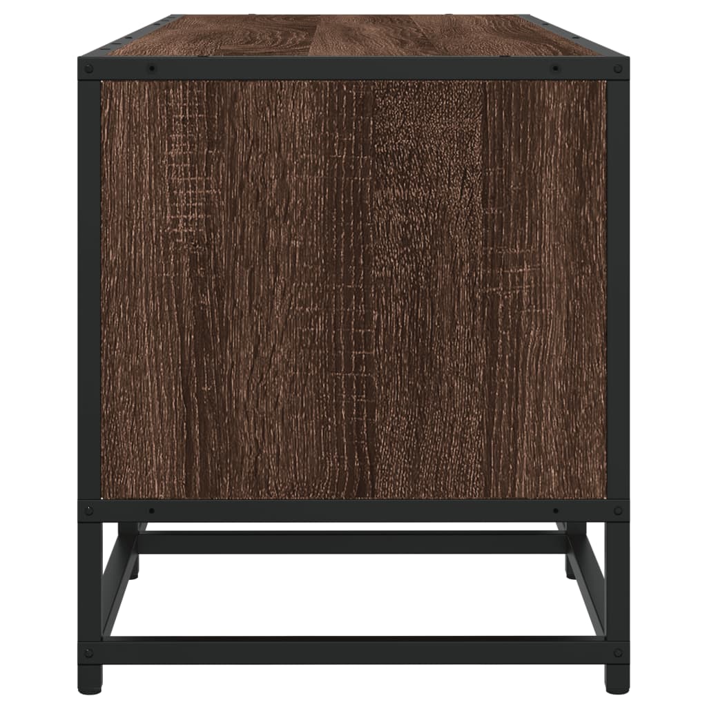 Industrial Wooden 70 Inch TV Tele Stand Unit Cabinet With 6 Doors Storage Compartments