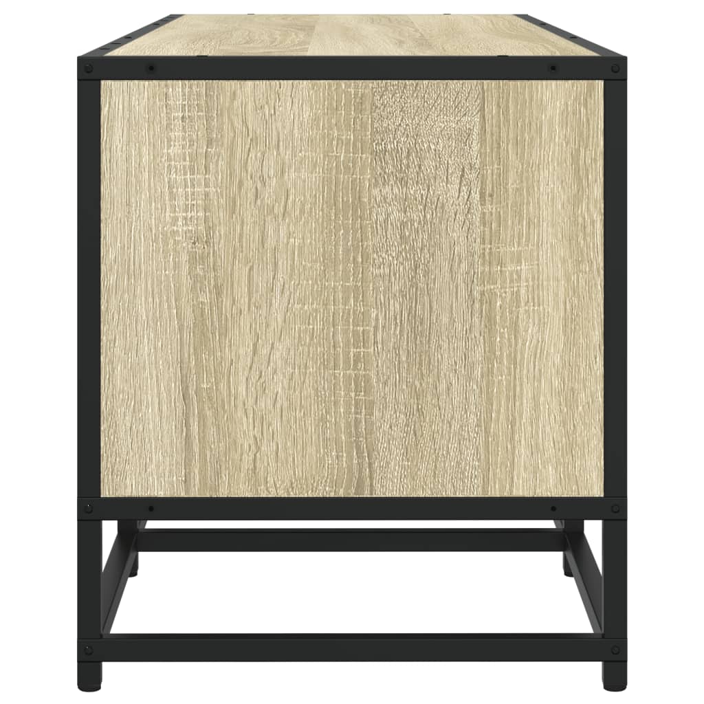 Industrial Wooden 82 Inch TV Tele Stand Unit Cabinet With 6 Doors Storage Compartments