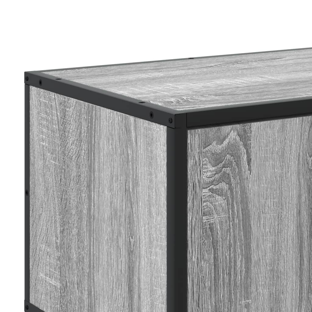 Industrial Wooden 82 Inch TV Tele Stand Unit Cabinet With 6 Doors Storage Compartments