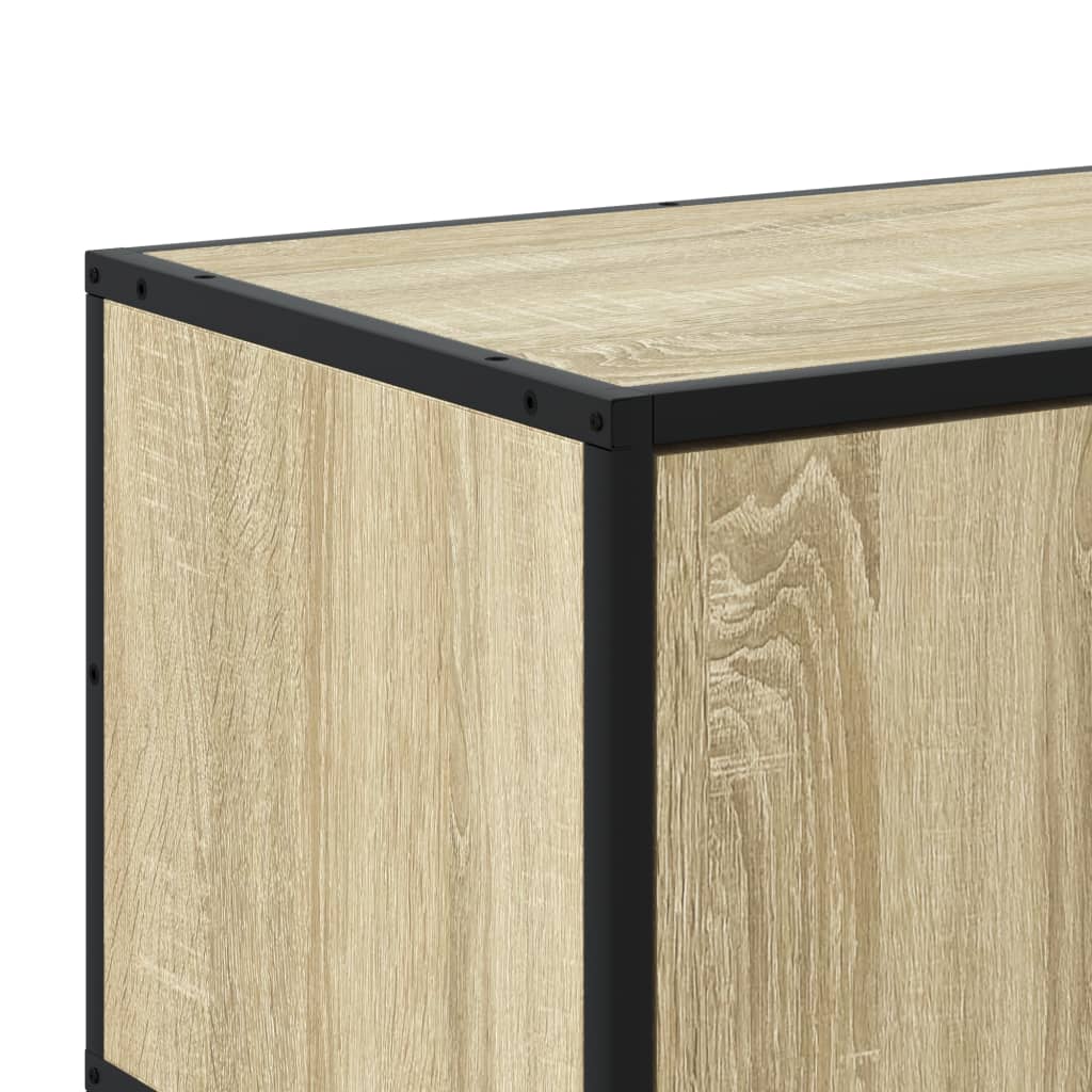 Industrial Wooden 95 Inch TV Tele Stand Unit Cabinet With 6 Storage Doors Compartments