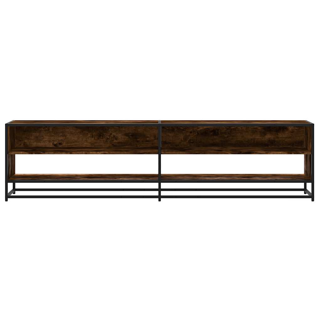 TV Cabinet Smoked Oak 180.5x40x46 cm Engineered Wood