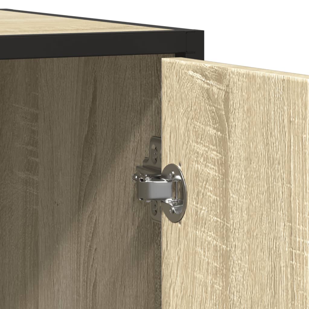 Sideboard Sonoma Oak 134x35x76 cm Engineered Wood