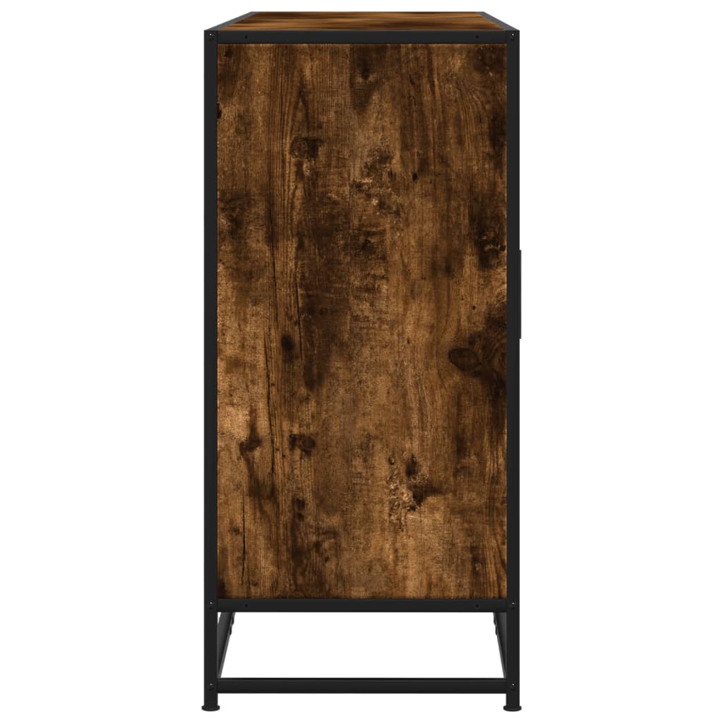 Sideboard Smoked Oak 134x35x76 cm Engineered Wood