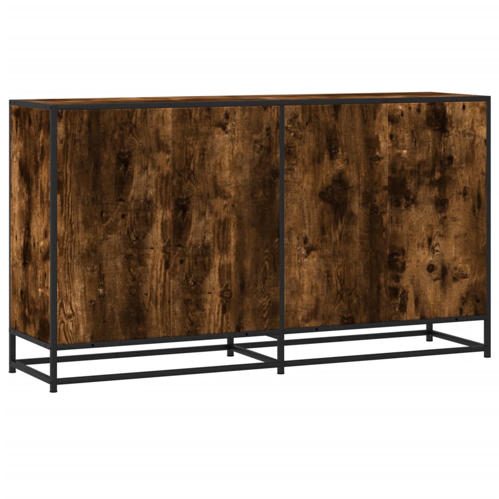 Sideboard Smoked Oak 134x35x76 cm Engineered Wood