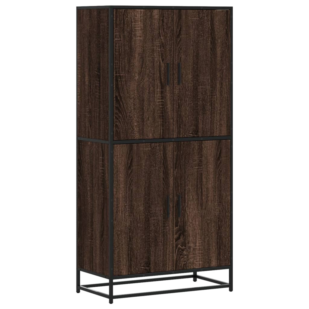 Highboard Brown Oak 68x35x139 cm Engineered Wood
