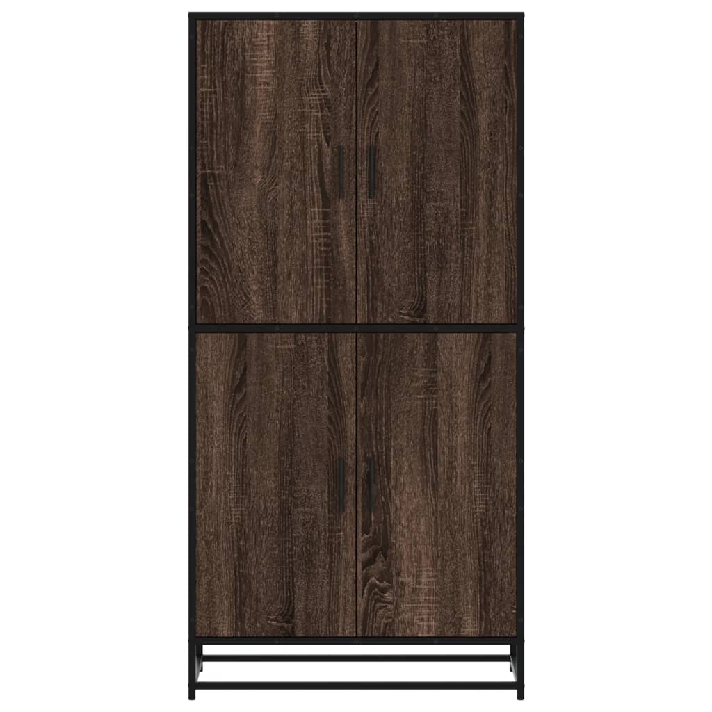 Highboard Brown Oak 68x35x139 cm Engineered Wood