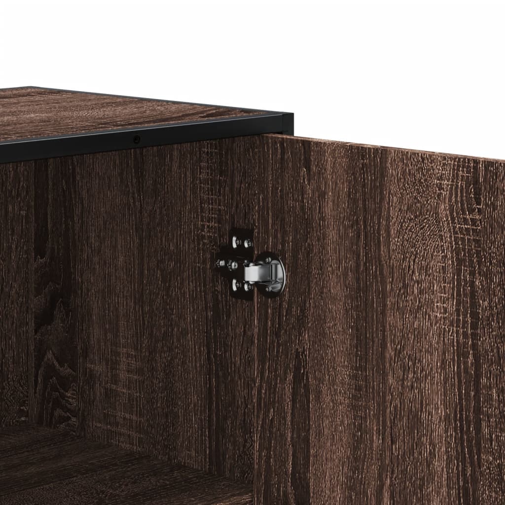 Highboard Brown Oak 68x35x139 cm Engineered Wood