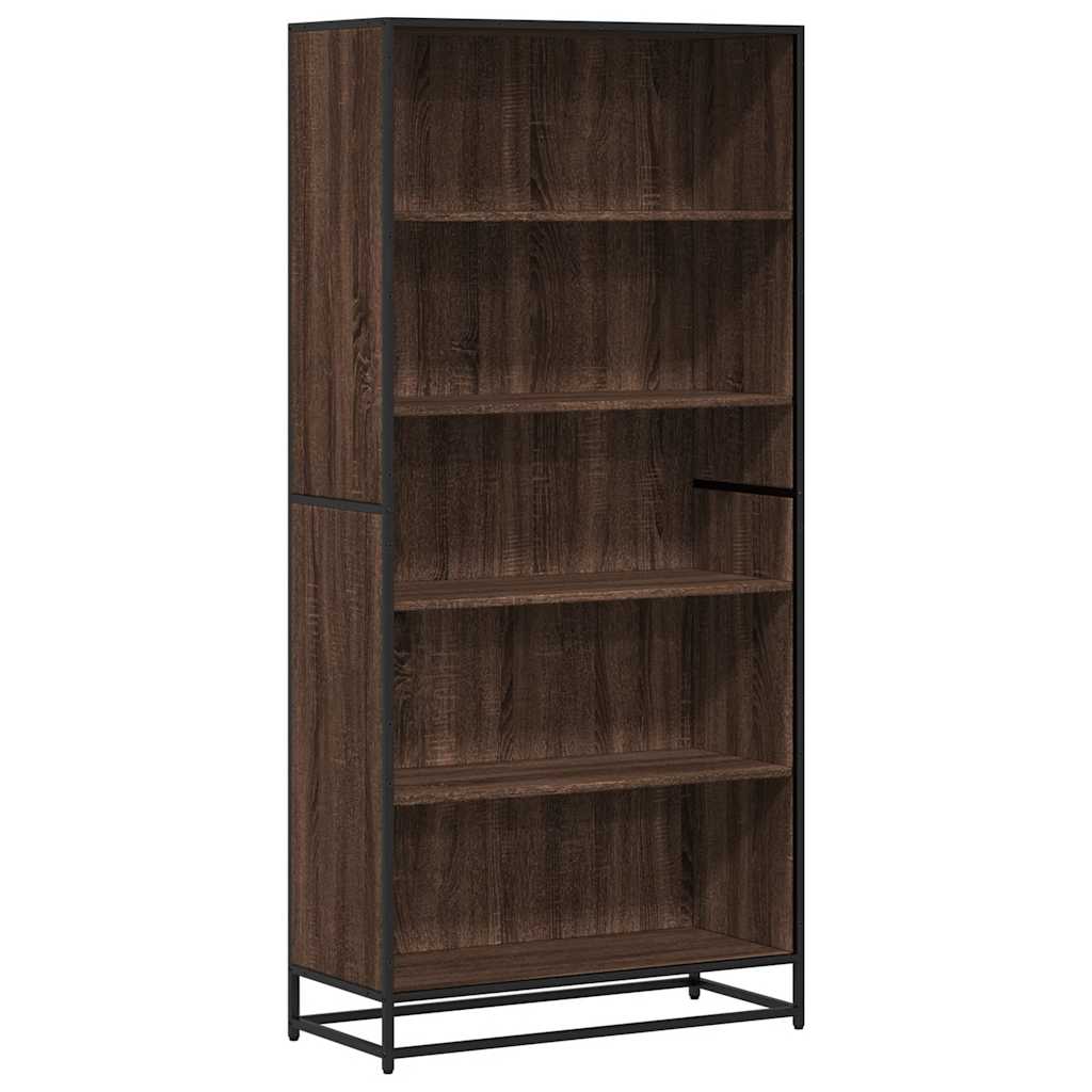 Bookcase Brown Oak 80.5x35x170.5 cm Engineered Wood