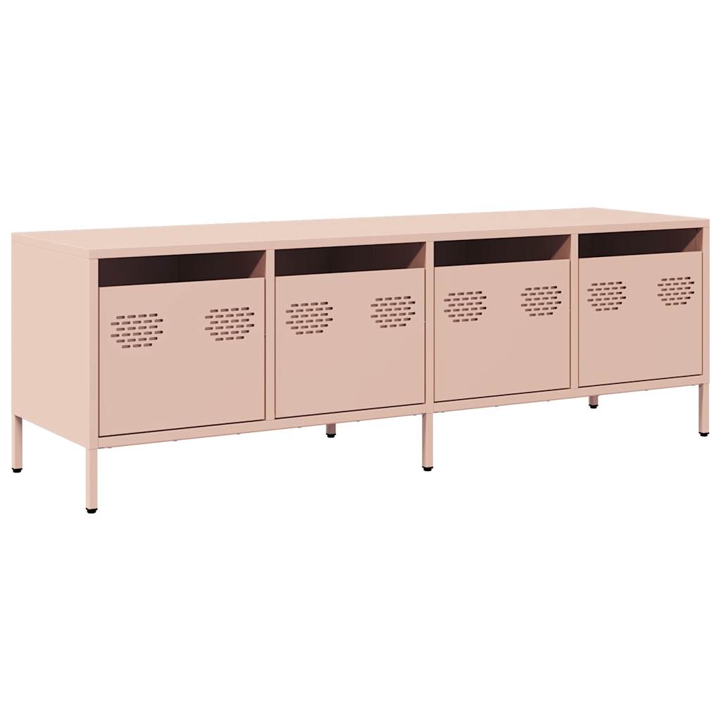 Industrial Steel 53 Inch TV Tele Stand Unit Cabinet With 4 Storage Drawers