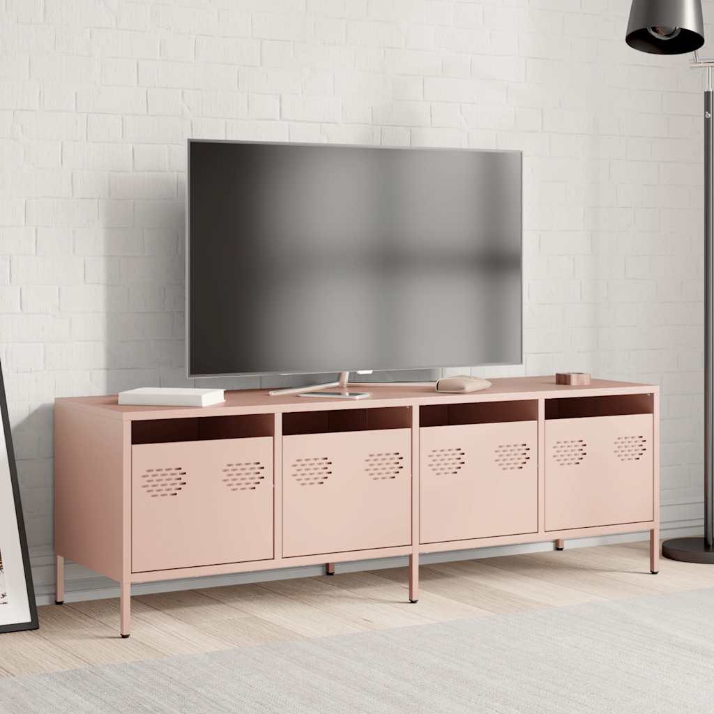 Industrial Steel 53 Inch TV Tele Stand Unit Cabinet With 4 Storage Drawers