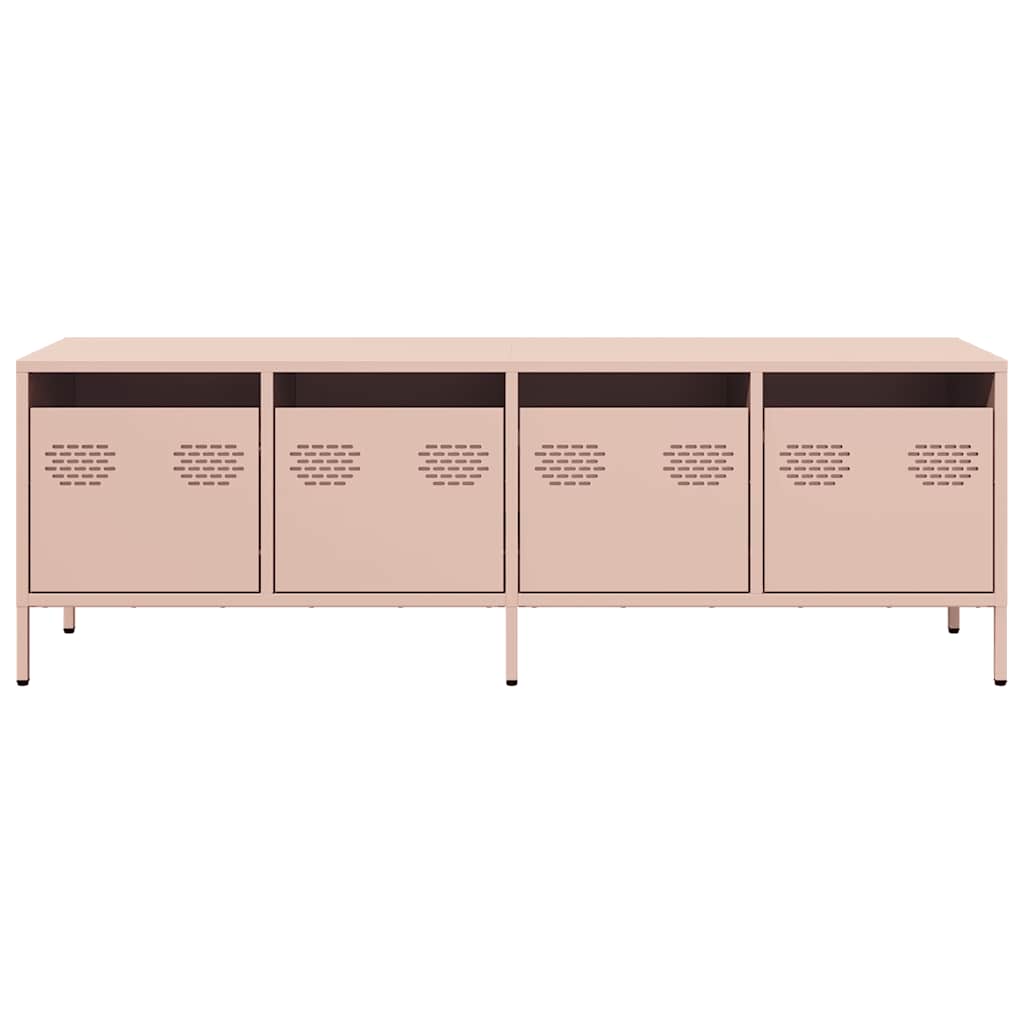 TV Cabinet Pink 135x39x43.5 cm Cold-rolled Steel