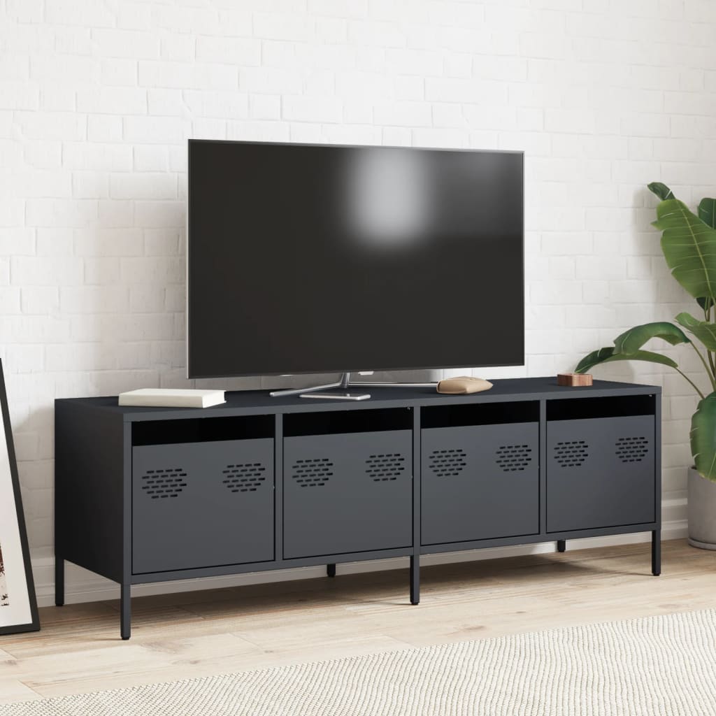 Industrial Steel 53 Inch TV Tele Stand Unit Cabinet With 4 Storage Drawers