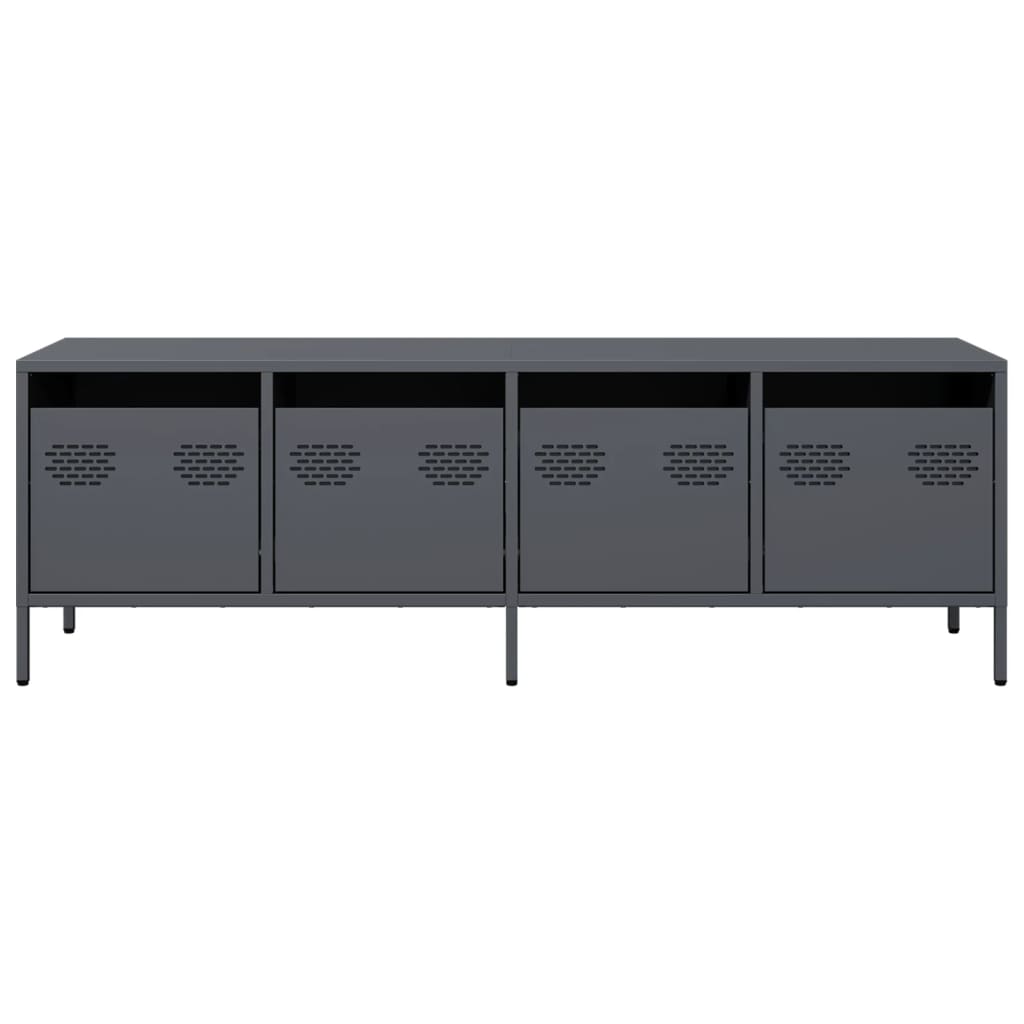 Industrial Steel 53 Inch TV Tele Stand Unit Cabinet With 4 Storage Drawers