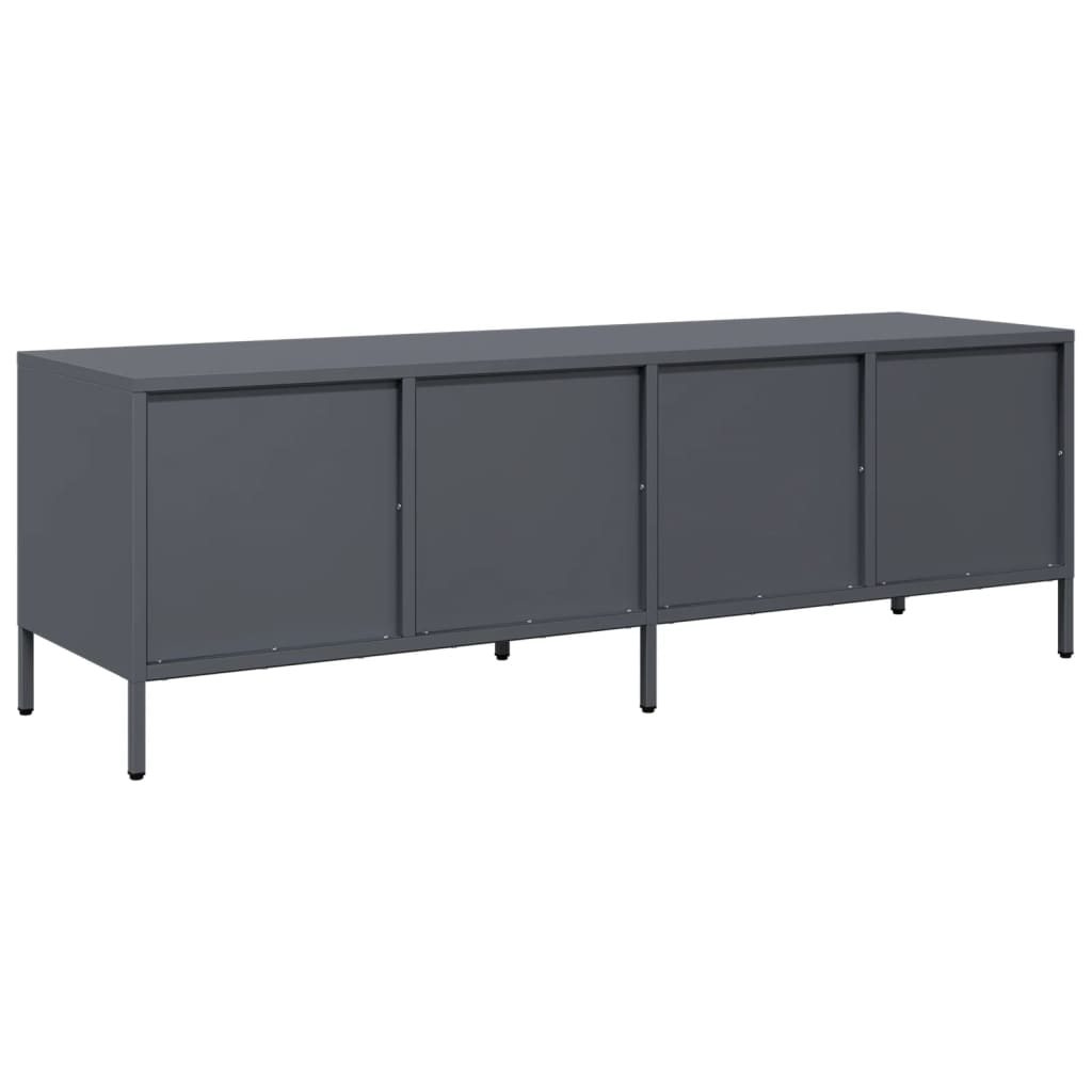 Industrial Steel 53 Inch TV Tele Stand Unit Cabinet With 4 Storage Drawers