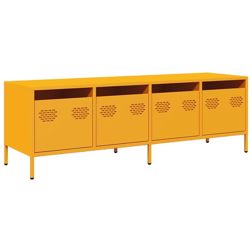 Industrial Steel 53 Inch TV Tele Stand Unit Cabinet With 4 Storage Drawers